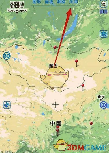 奥维互动地图点击关闭选项界面图