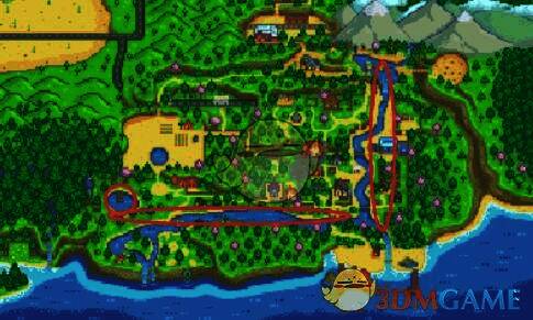 星露谷物语中河流位置相关图片