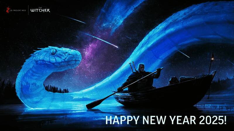 CDPR新年贺图（杰洛特相关）