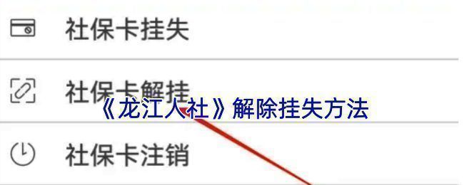 龙江人社解挂相关操作界面示例图