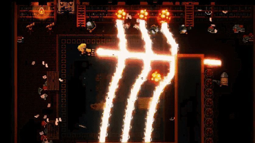 《挺进地牢》中的怪枪使用场景