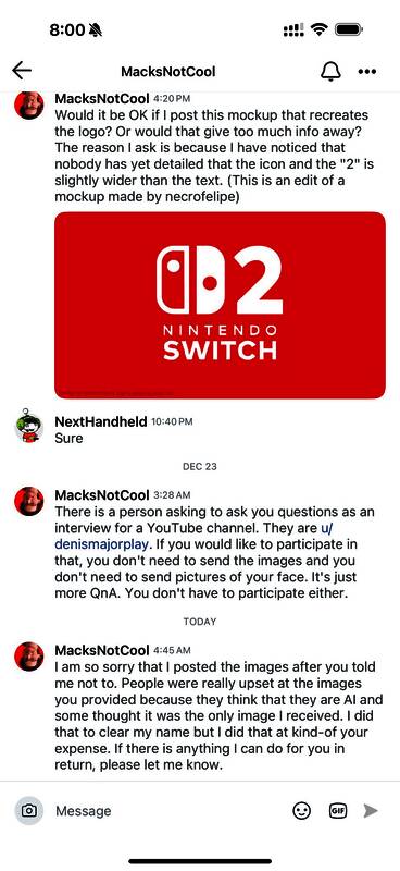 编号3照片展示的Switch 2底座上的Logo细节