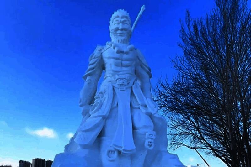 雪雕大赛相关场景