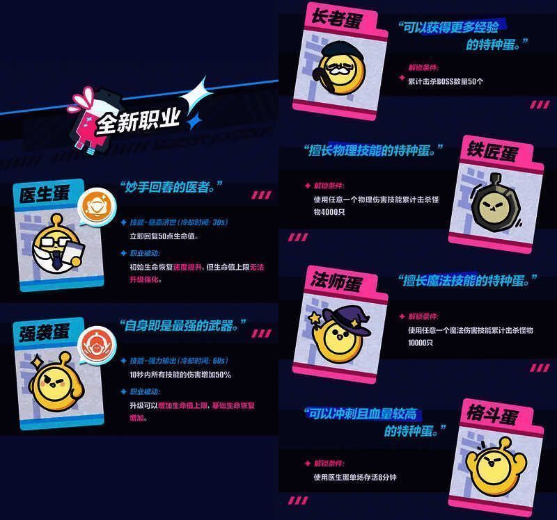 《蛋仔派对》不同特种蛋职业画面