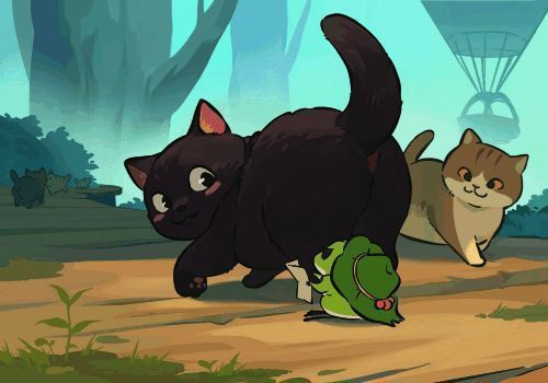 玩家与蛙儿子在《森之国度》合照想象画面