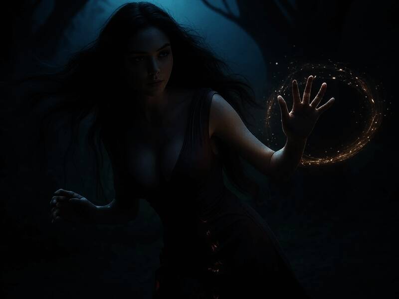 网友使用 Grok 生成的女巫图片