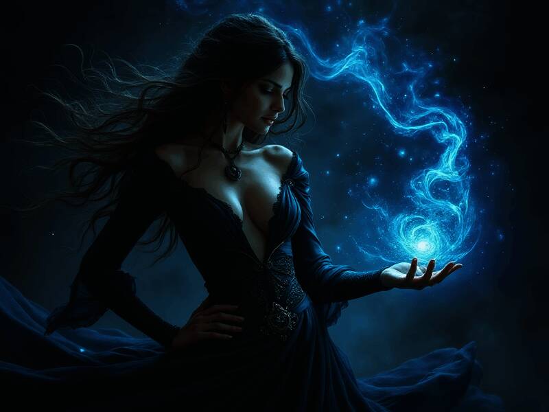 网友使用 Grok 生成的女巫图片