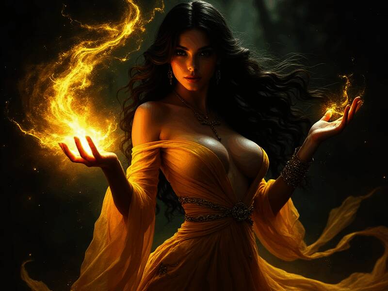 网友使用 Grok 生成的女巫图片