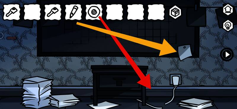 处理电线和白纸的场景