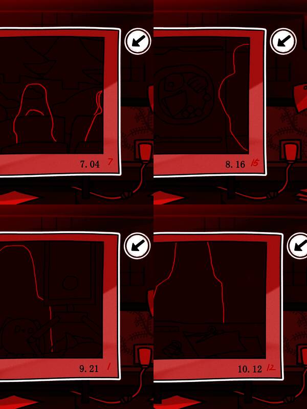 对应照片数字开密码盒的场景