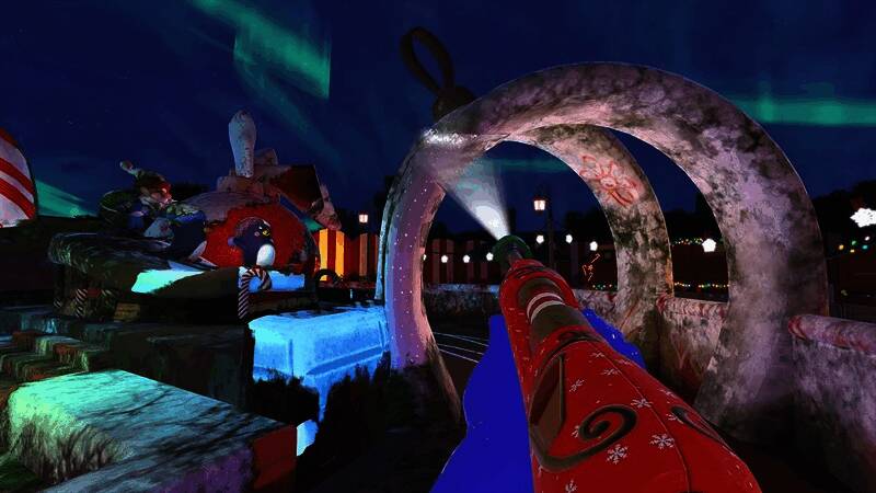 《冲就完事模拟器》圣诞版本溜冰场相关画面