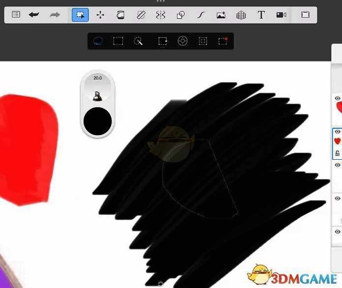sketchbook选区操作示例图