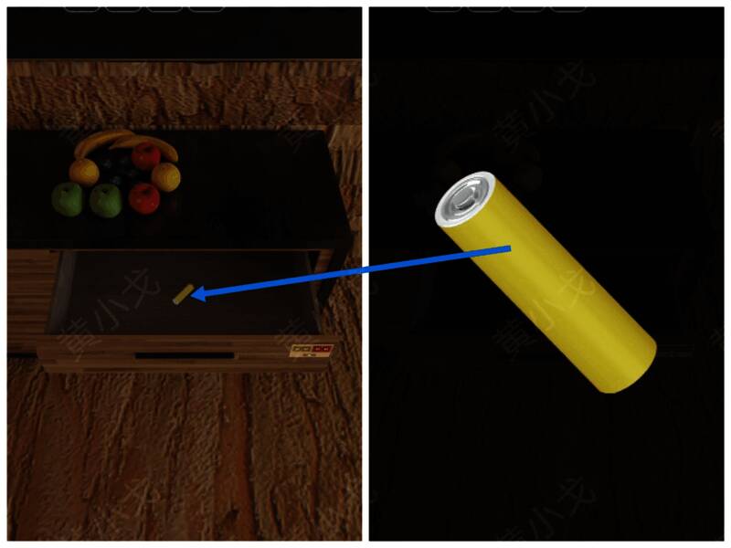打开抽屉获得电池画面