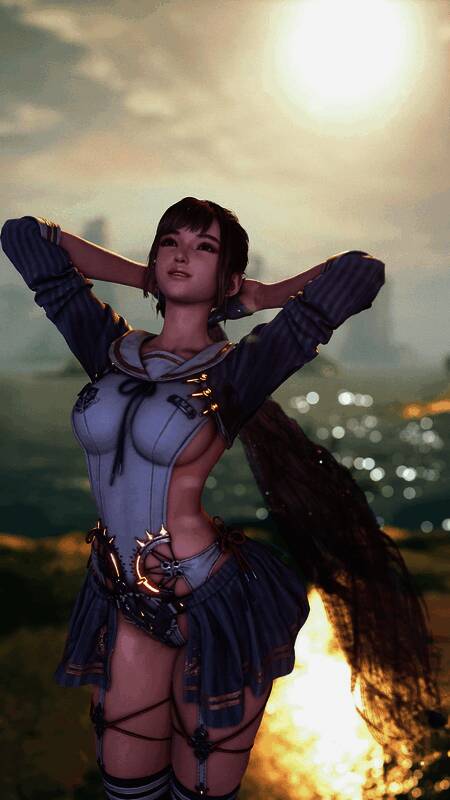 《星刃》女主伊芙迷人姿态图