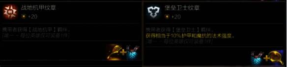 护甲与铲/锅合成战地机甲/堡垒卫士纹章示意图