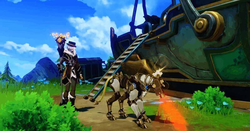 《原神》中枫丹的城市画面，展示其独特建筑