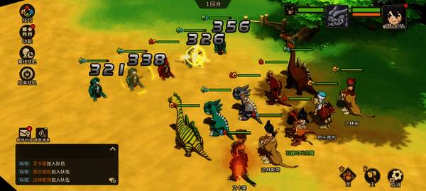 《石器时代：觉醒》策略战斗画面