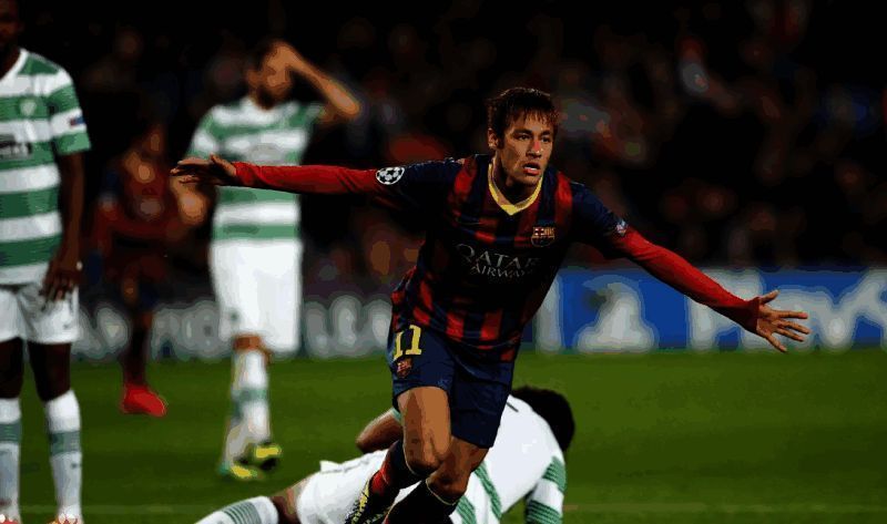 内马尔赛场精彩瞬间