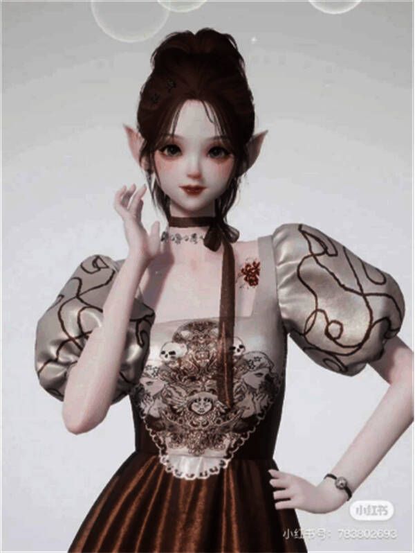 《以闪亮之名》中绘制繁复图案的裙子