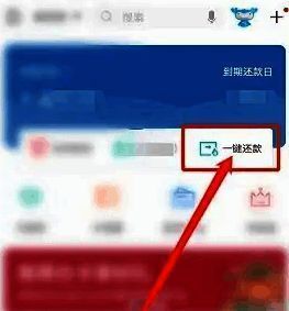 信用卡界面一键还款按钮截图