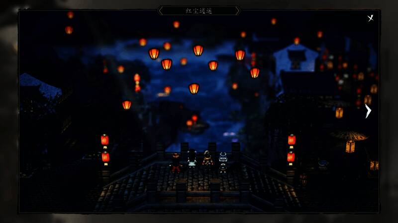 逸剑风云决角色互动场景，三位女性角色并肩而立