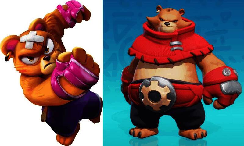 圈圈熊从像素风转变为立体化角色，体型更符合设定，配色更具力量感