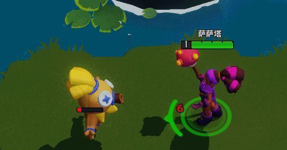 萨萨塔释放魔法水泡，水泡经过折射后成功命中敌人目标