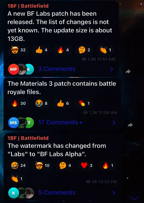 《战地》实验室界面更新细节展示