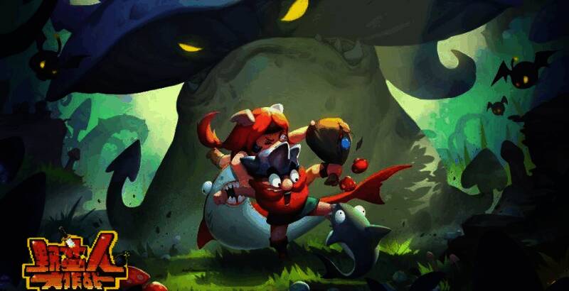 初代《野蛮人大作战》游戏画面，像素风格战斗场景