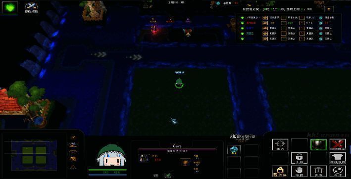 阿尔萨斯手持霜之哀伤施展冰系魔法，前方是严阵以待的防御塔阵列