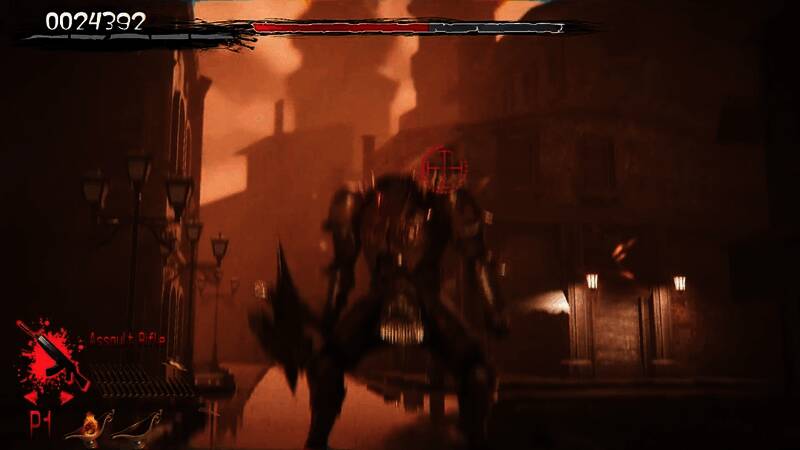 特工换弹瞬间，背景可见大量倒下的怪物尸体