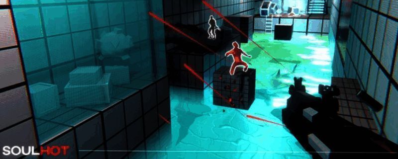 游戏主角身穿战斗装备，背景为高科技都市废墟