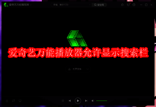 爱奇艺万能播放器主界面展示图，界面简洁，功能布局清晰