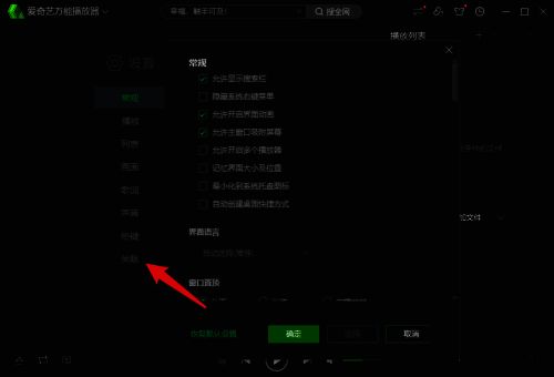 关联设置页面截图，展示各类视频格式勾选框