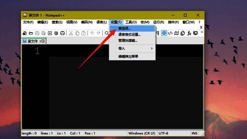 首选项窗口中的常用设置页面，显示状态栏选项清晰可见