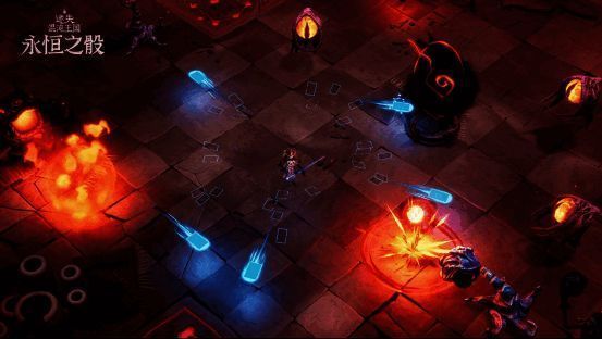 探索场景截图，展示扭曲的敌人与华丽Boss战场面，环境充满哥特风格细节