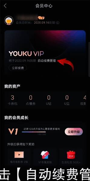 自动续费管理页面界面展示，列出当前订阅项目