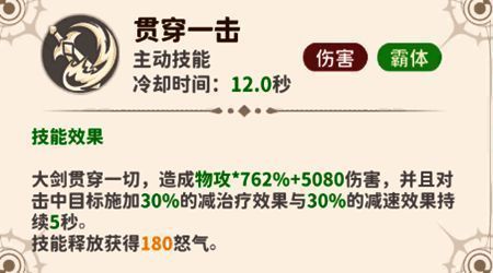 大剑职业技能图标展示，包括蓄力斩、横扫、范围爆炸等强力技能