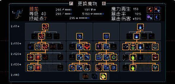 雏龙技能树详细分支图示，展示不同技能路线选择