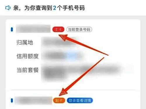 用户名下手机号码列表展示，包含号码状态与基本信息