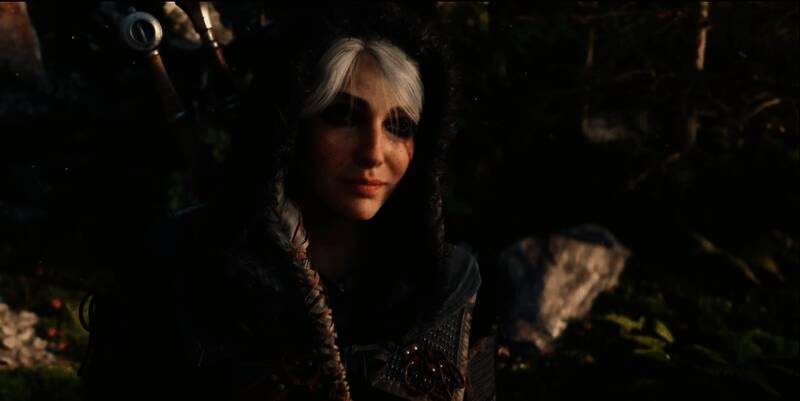 《巫师4》叙事总监Philipp Weber接受采访的画面，背景为游戏场景概念图