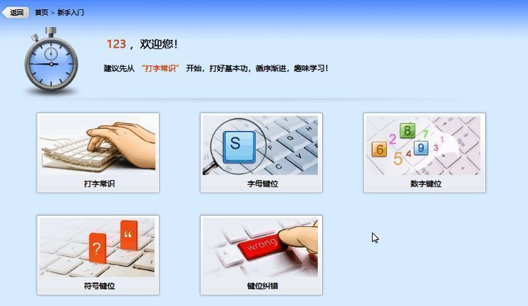 新手入门教学界面展示，详细说明手指摆放位置及按键方式