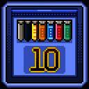 小天才成就图标，卡通风格的书本与笑脸结合