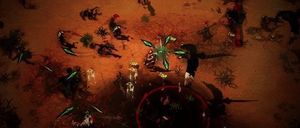 主角施展终极技能，画面中央为巨大钟形武器砸向地面，造成大范围爆炸效果