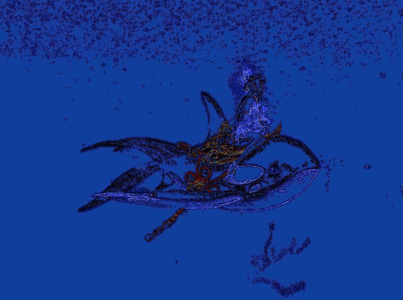 逆戟鲸坐骑展示动画，身形矫健穿梭于海浪之间