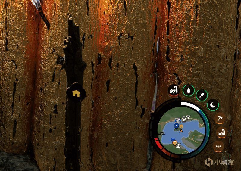 地图界面上显示黄色标记点，清晰可见