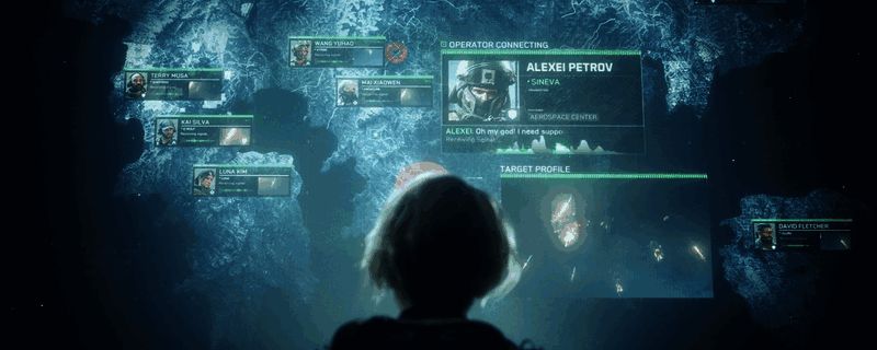 《三角洲行动》游戏中角色手持武器进行激烈战斗的画面，背景为废墟战场环境