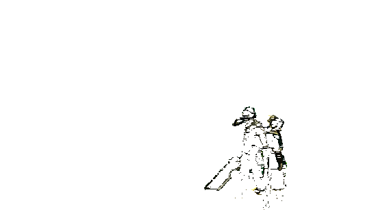 断刀状态下普攻四连击展示，红色能量球环绕周围