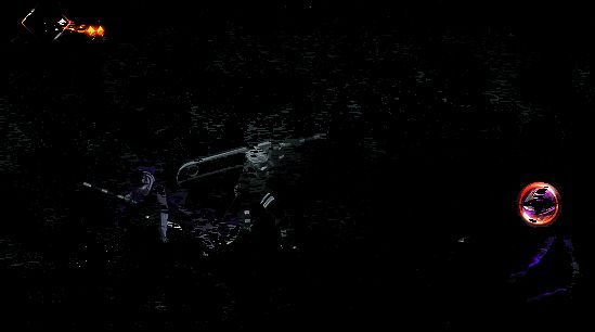 鬼人组合技连斩之后血雾缭绕，最终一刀威力惊天动地