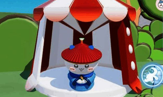 吉伊卡哇角色与《元梦之星》场景结合，营造梦幻可爱的氛围